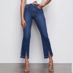 Good American Good Curve front slit jeans size 24
